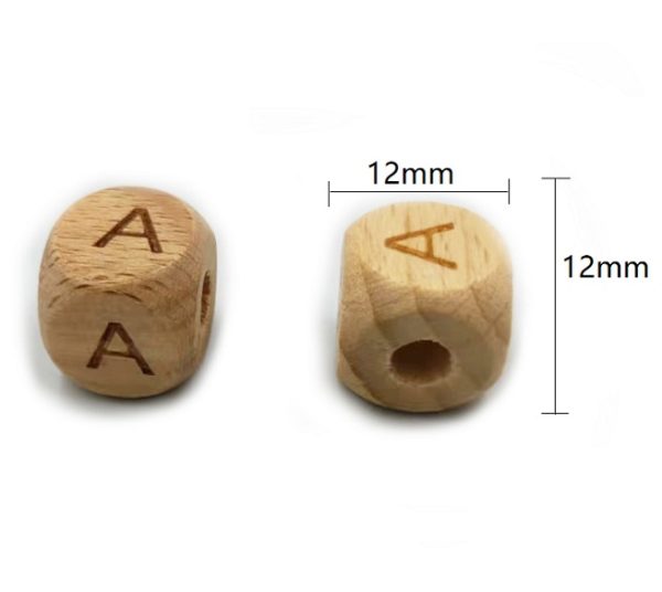 Buchstabenwürfel holz 12mm – Bild 2