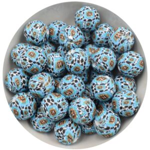 Silikonperlen 15mm-blauer Diamant